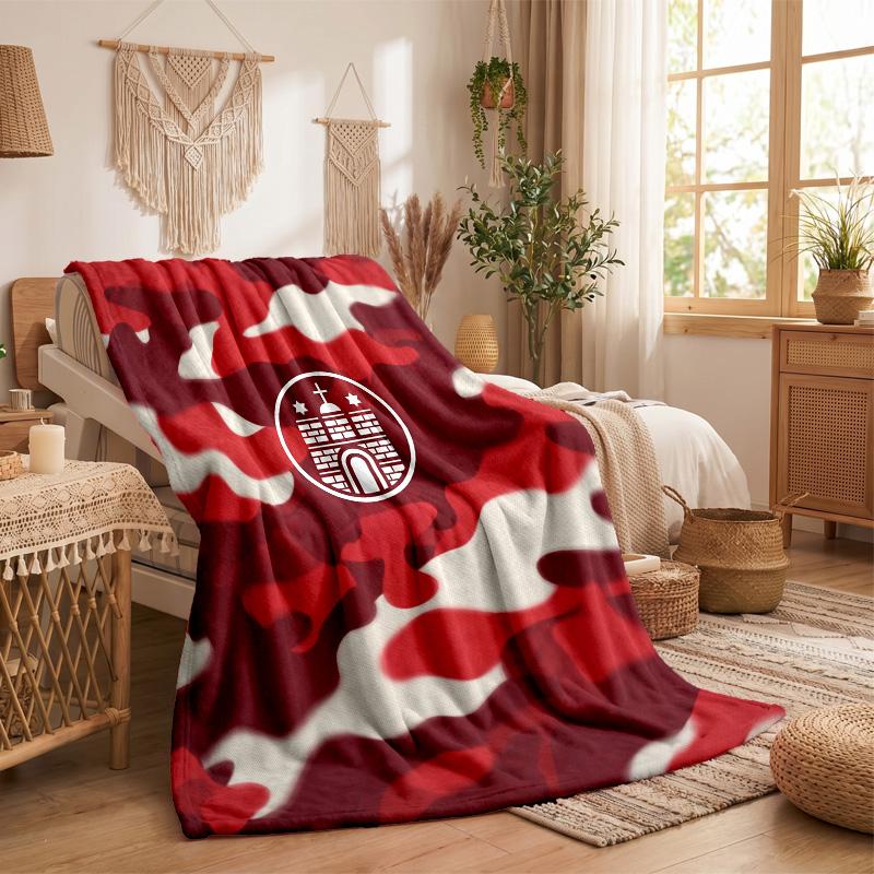 FC St. Pauli Football Print Flannel Blanket Soft Warm Sofa Bed Throw Blanket For Home Office Bedroom