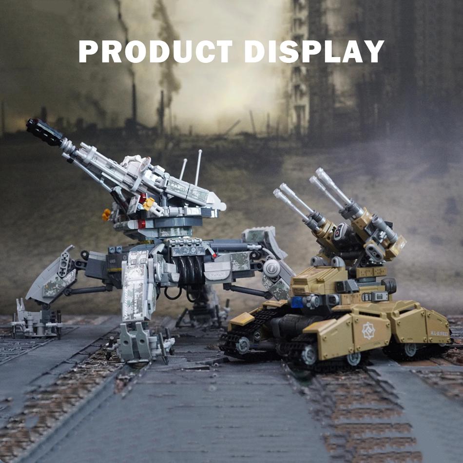 MOC Movie Wandering Earth Mecha Robot Model Building Blocks Mechanical Armor Tank Weapons Assembly DIY Bricks Toys for Kids Gift