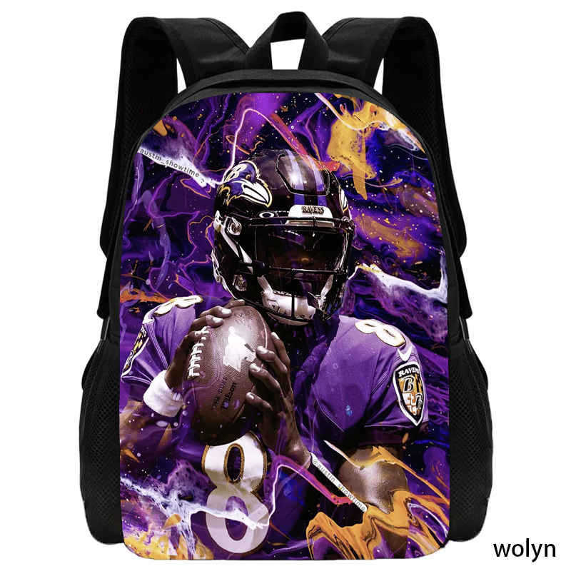 Football Rugby Pattern Simple Cute Backpack Student School Bag Computer Backpack