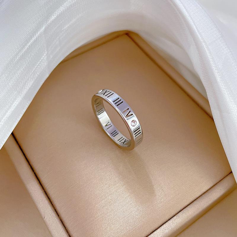 No Fading Minimalist Text Cold Wind Jumping Ring Men And Women Tide Personality Simple Index Finger Ring