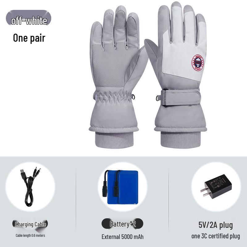 Wireless Rechargeable Waterproof Heated Gloves for Winter Cycling and Motorcycling