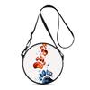 Cute Dog Print Round Shoulder Bag Casual Messenger Bag for Woman Best Gifts 2D Flat Casual Daily Crossbody Bag