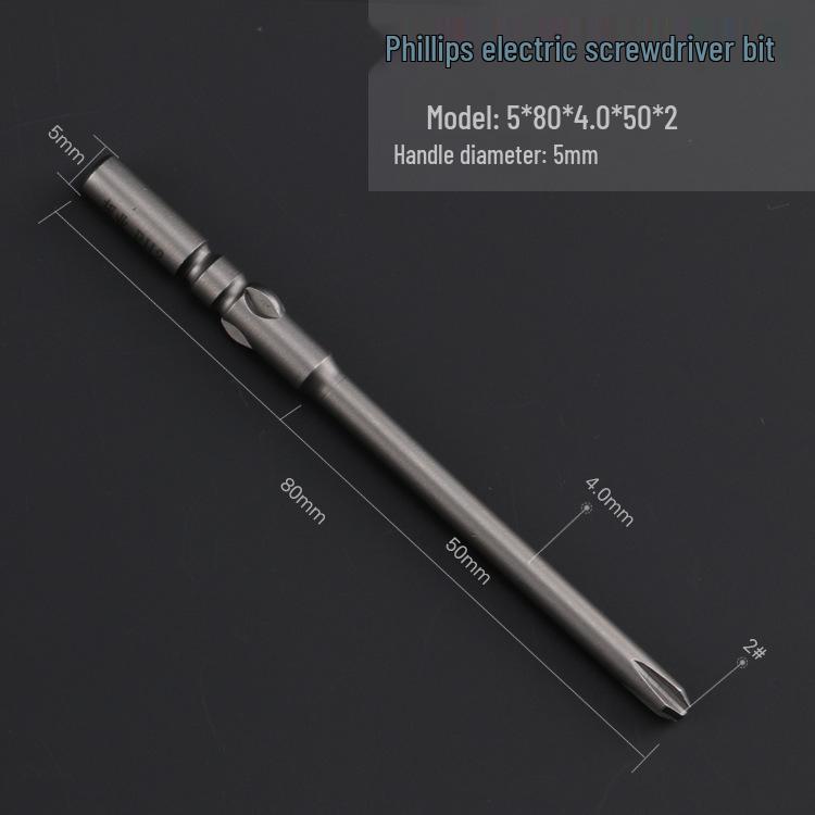 Hardened 5mm Magnetic S2 Steel Phillips Electric Screwdriver Bit Set