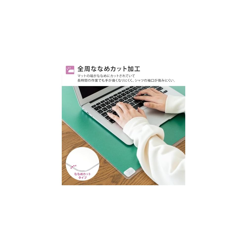 Plus Desk Mat, Mouse Compatible, with Underlay, Economy Type, Multiple Sizes, Curl-Resistant, Ink