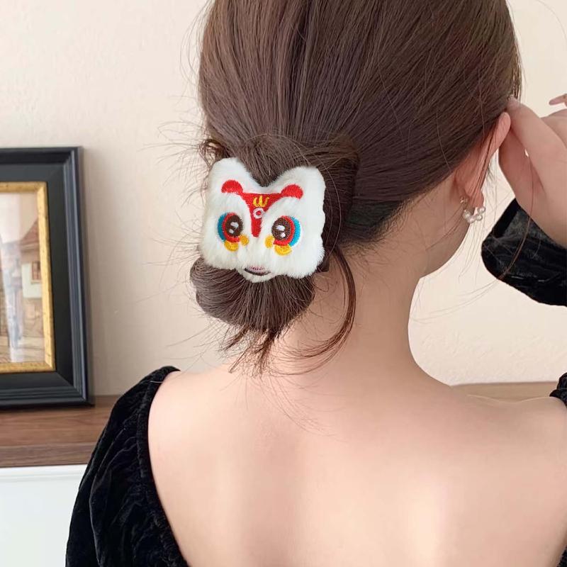 Girl's Hair Accessories Chinese Style Hair Cards Children's New Year Fans Ancient Style Hair Clips Hanfu Headwear New Year Gifts