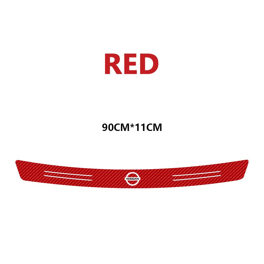 ARE4 Car Carbon Fiber Logo Trunk RearGuard Plate Bumper Trim Stickers For Nissan Nismo X-trail Qashqai Note Juke Sentra Patrol Navara