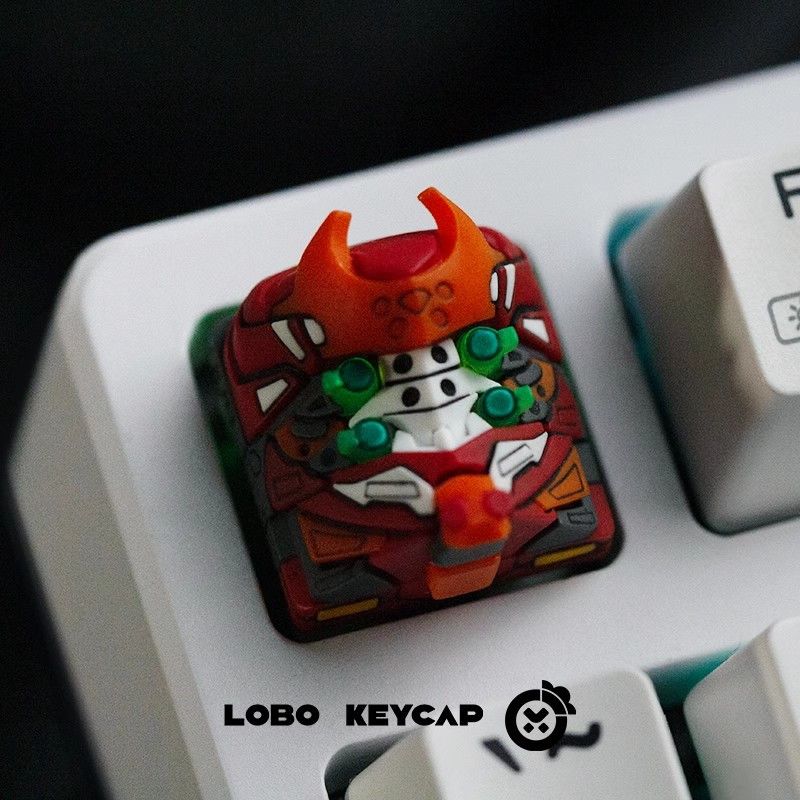 Anime New Century Evangelion 3d Custom Resin Keycap Light-Transmitting Keycap Eva-01 Universal Mechanical Keyboard Toys Gifts