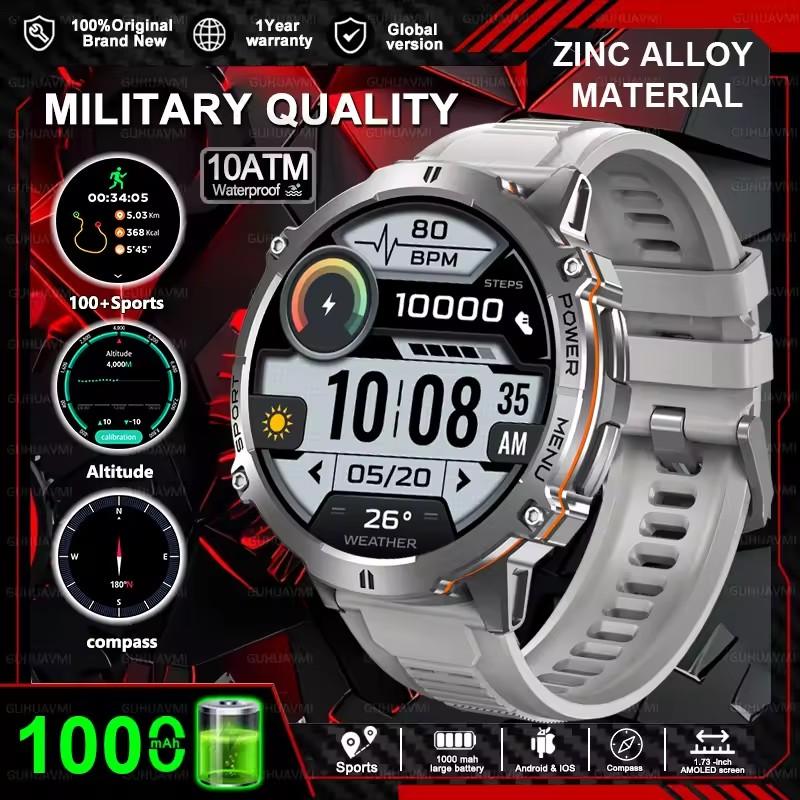 2026 New X3 Men Sports Smartwatch 1000mAh Large Battery Built In GPS Compass Professional Waterproof Hands Free Bluetooth Call Outdoor Smart Watch