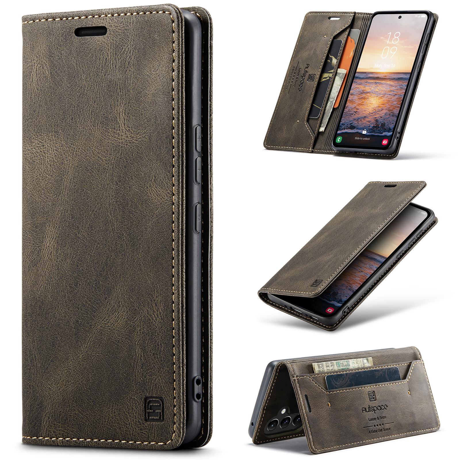 

Flip Case For Samsung A14 A54 A34 A24 A13 A23 A53 A33 5G Leather Wallet for Galaxy A52 A72 A32 A42 A22 A12 A51 A71 A31 A21S A41 Galxy A41 коричневий