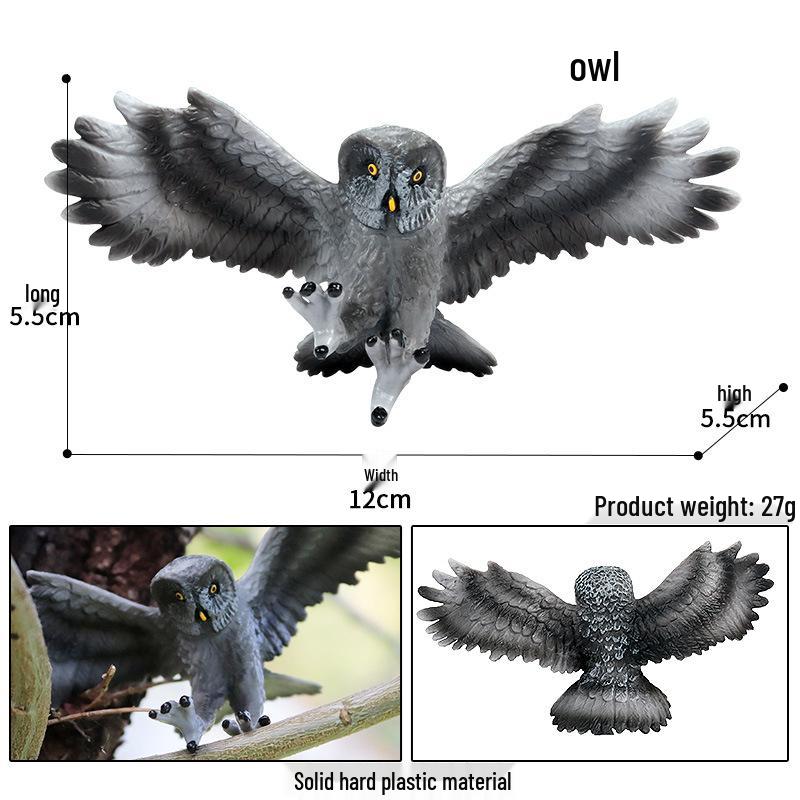 Children s Cognitive Wild Bird Model: Eagle & Owl Figurine Toy Set