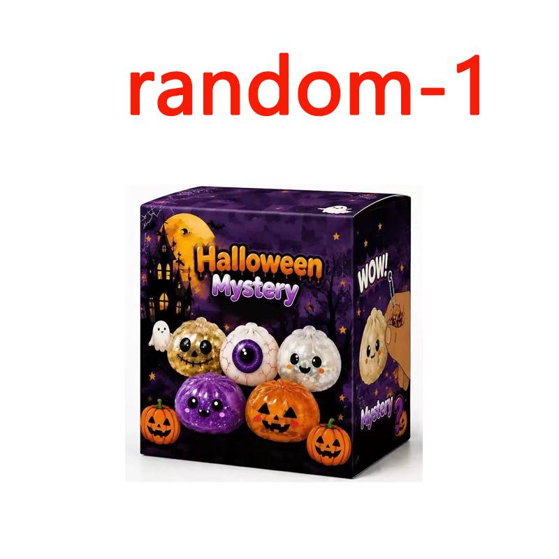 Halloween Mysterie Blinde Doos Glanzende Squishy Fidget Pompoen Geest Oogbol Schedel Stressverlichter Knijpspeeltje Halloween Feest