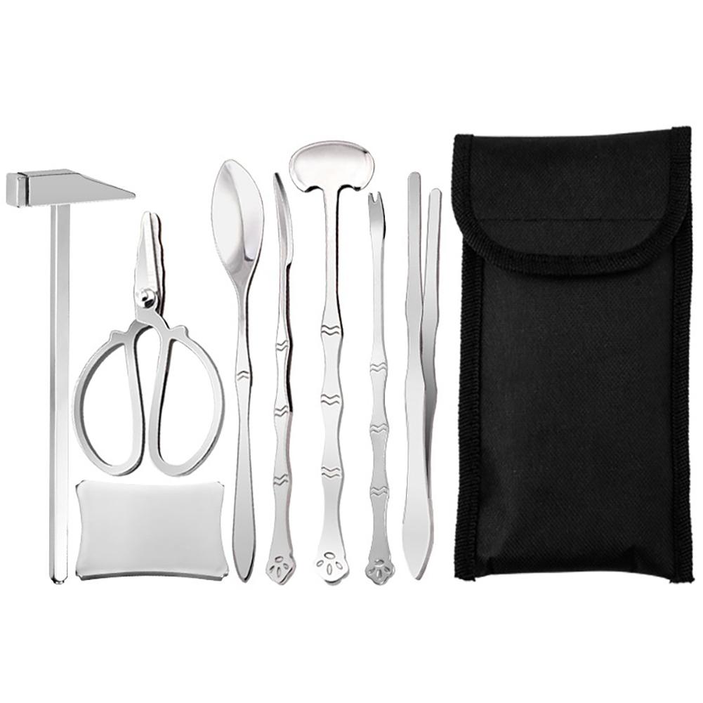 8pcs Eating Crab Tools Stainless Steel Household Lobster Crab Cracker Kit Seafood Tools Set Kitchen Gadgets