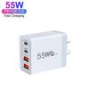 55W AU-Stecker USB-C Wandladegerät 4-Port Schnellladegerät mit PD 20W QC3.0 Ausgangsleistung für Apple für IPhone 13 14 15 Pro