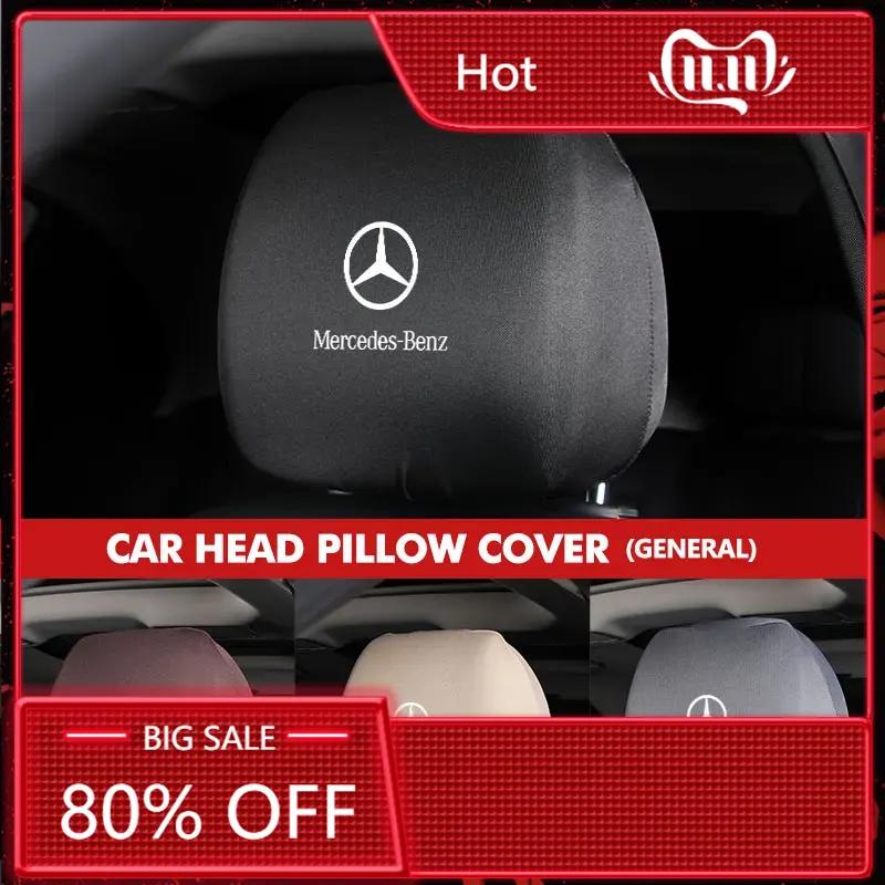 UOOGV1 Car Headrest Cover Dustproof Cover For Front Seat Head Rests For Mercedes Benz CLK GLC W212 C200 C300 W203 W204 W205 W169 W176