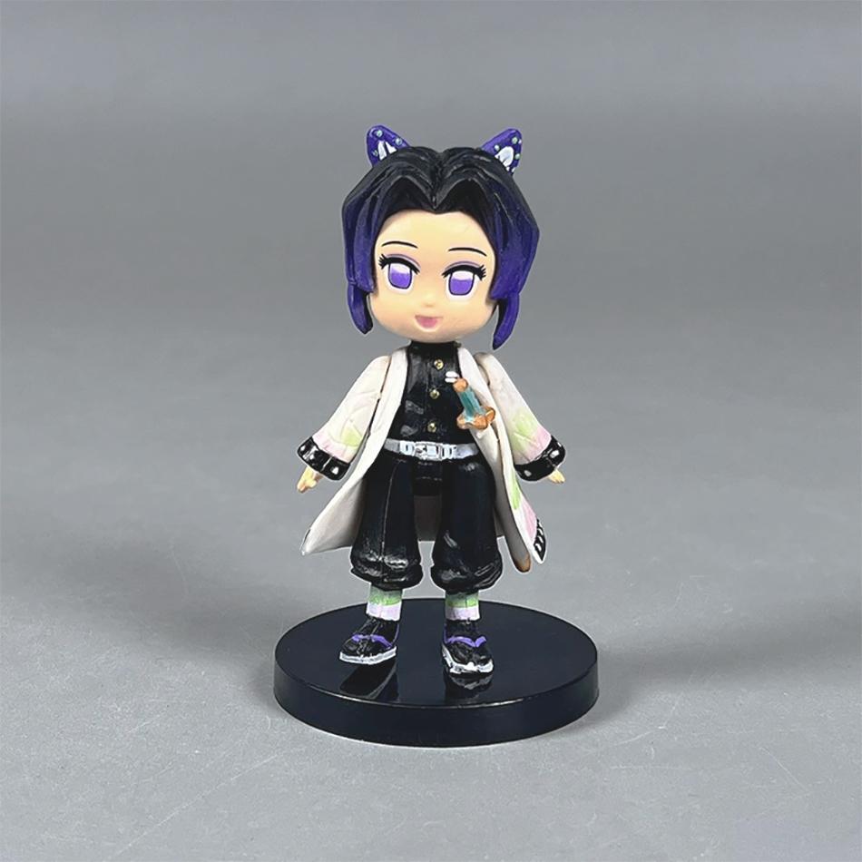 Kawaii Demon Slayer Character Statues PVC Kimetsu No Yaiba Figures Anime Rengoku Shinobu Mitsuri Giyuu Figurines Home Decoration