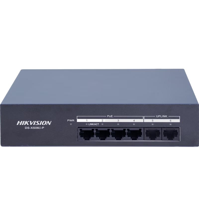 Hikvision 4-Port Gigabit PoE Switch CN Plug (adapter Included)