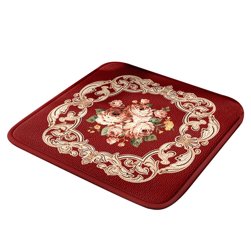 Breathable Memory Foam Chair Cushions Non Slip Flower Pattern Square Seat Pads for Comfort and Softness