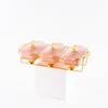 Three-grid Rectangular Ceramic Plate Soup Pot Metal Shelf Hotel Restaurant Hand-Colored Soup Pot Dry Pot Tableware Set