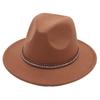 Tibetan Style Top Hat Temperament Jazz Hat British Elegant Felt Hat Big Brim Rivet Woolen Hat Men And Women