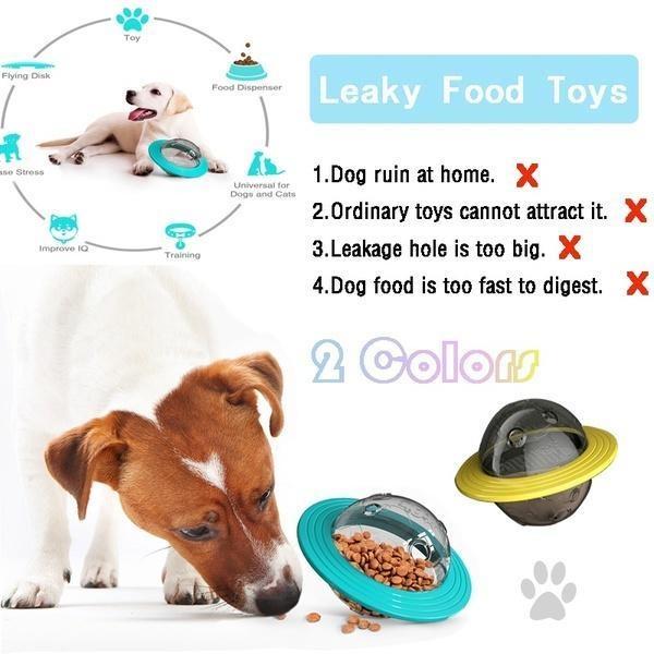 Pet Bite-resistant Flying Disc Dog Toy Flying Saucer Leaking Food Ball Educational Toy Dog Supplies