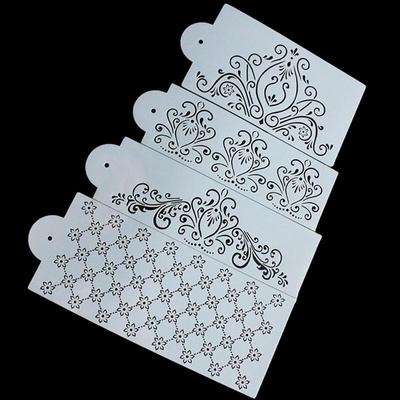 Printesa Dantela Tort Cupcake Șabloane Șabloane flexibile pentru artizanat Set 4 piese