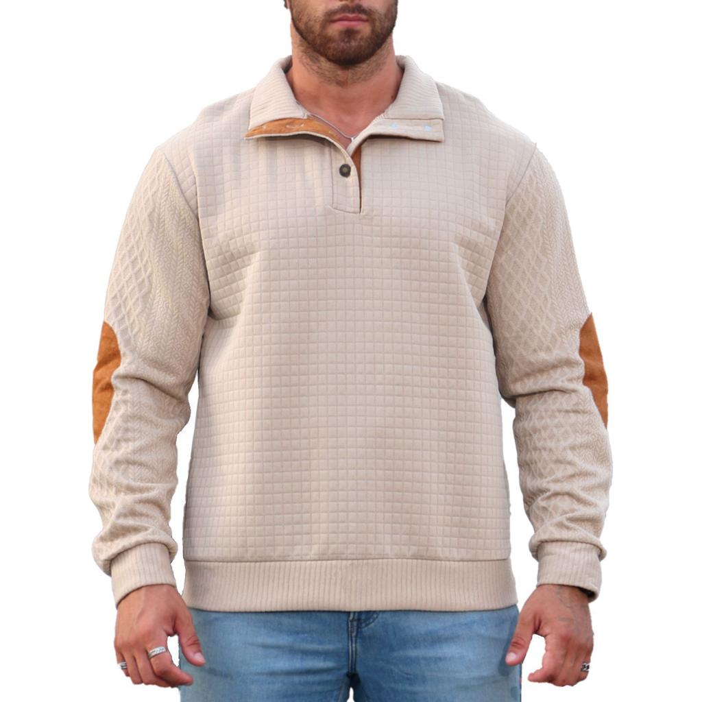 Spring and Autumn Light and Casual Men's Corduroy Jacket, Stand-up Collar Long-sleeved Jacket, Outdoor Casual Sweatshirt