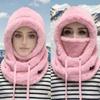 Balaclava Térmica à Prova de Vento Capuz de Esqui Moto Fleece Polar Ajustável Cobertura de Pescoço para Ciclismo Máscara Facial Completa Inverno