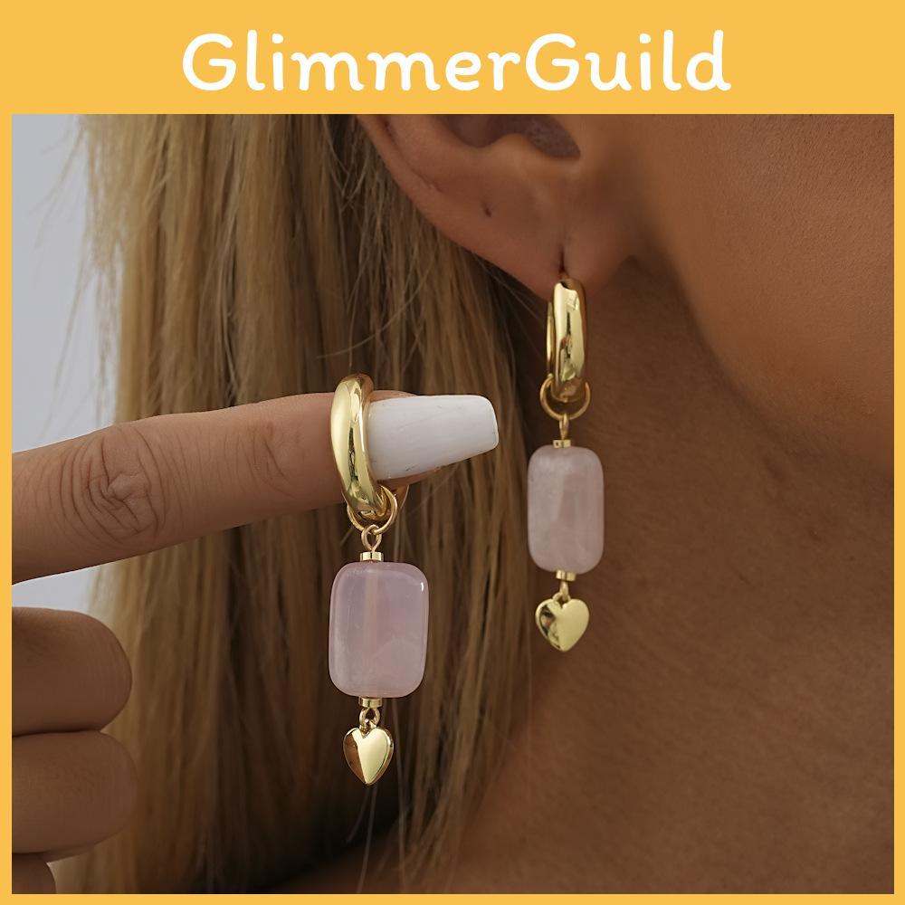 Purple Fashionable Light Heart Earrings For Women Fall Collection 2023