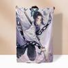 Demon Slayer Funny Blanket Bed Custom Blankets & Throw Microfiber Bedding Home and Decoration Beach Towel Knitted Plaid Knee Nap