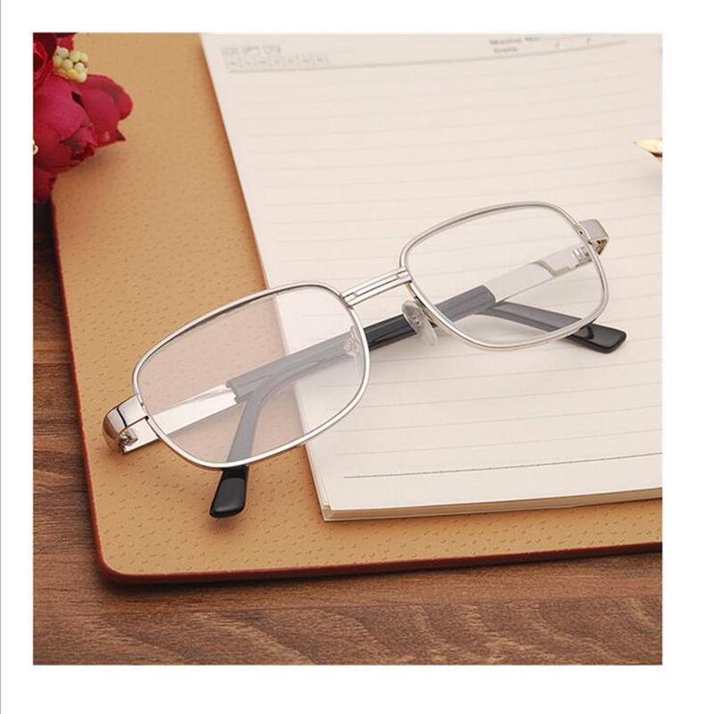 Crystal Glass Reading Glasses Women Men Metal Frame Square Hyperopia Presbyopia Reader Glasses +1.0 +1.5 +2.0 +2.5 To +4.0