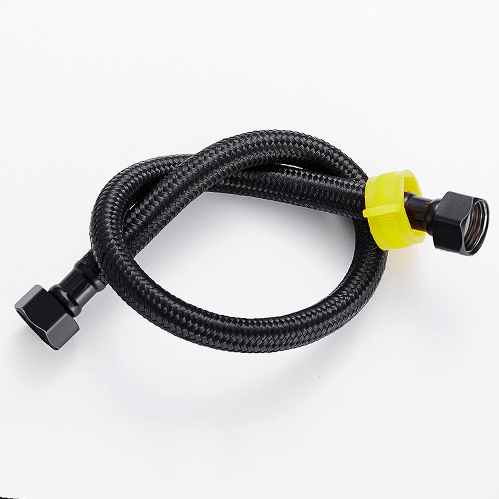 New G1/2  30/40/60/80cm Black Nylon Water Inlet Hose Faucet Hose Water Heater Pipe Toilet Connection Cold Hot Mixer Inlet Pipe 30cm