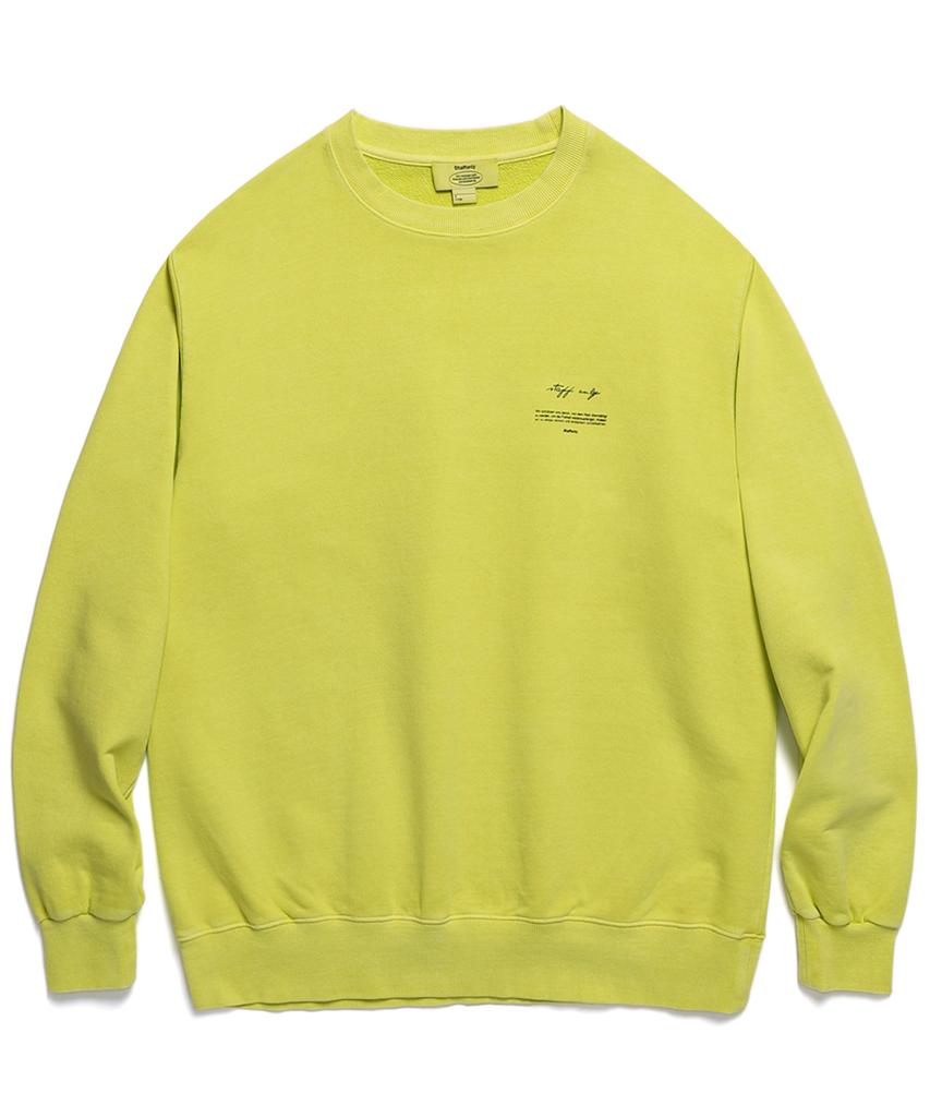 STAFFONLY Pigment Sign Logo Crewneck (Washed Lemon)