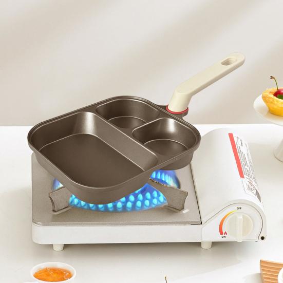 3-In-1 Breakfast Pan Non-Stick Cooking Pan Large Capacity Omelette Skillet Pancake