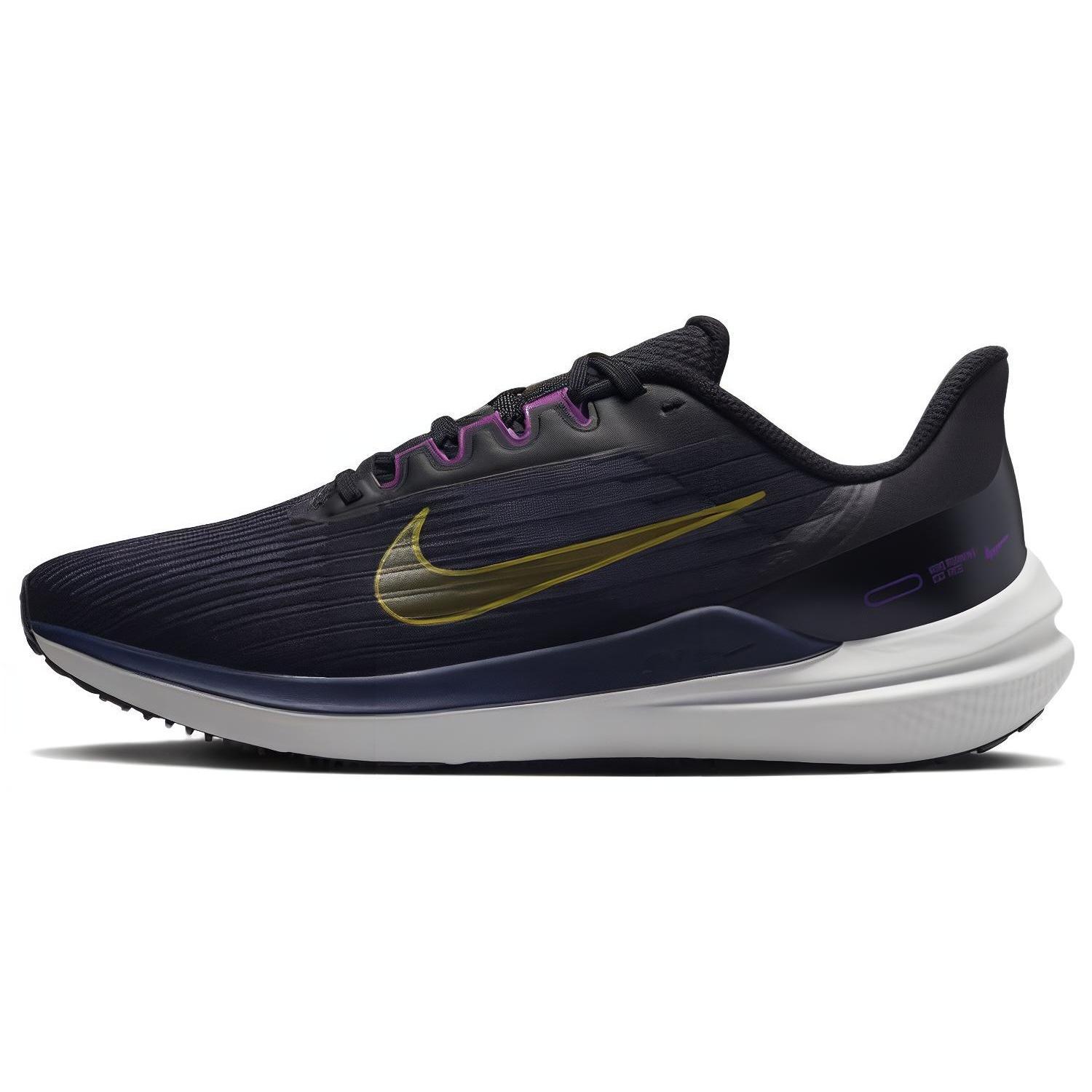 Nike Air Zoom Winflo 9  Black Gold Suede  Men s DD6203-007 EU 44