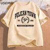 Pelican Town TShirt Stardew Valley Tee Women Print T Shirt Top Women Aesthetic Clothing Tshirts Cotton Short Sleeve Female Tee