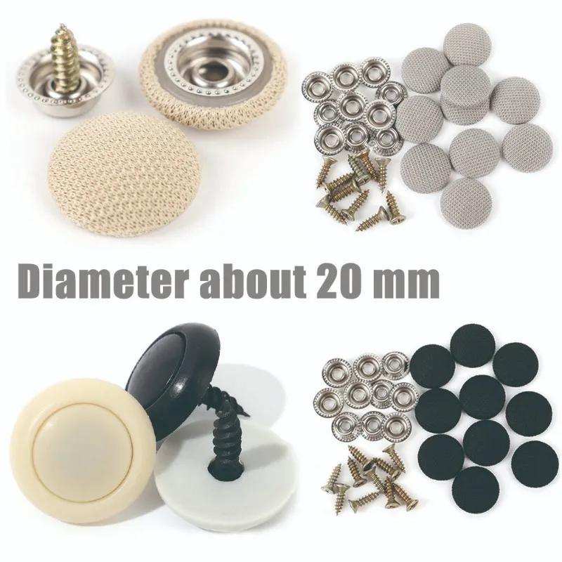 20/10/5 ks Střešní přezky do interiéru auta, stropní čalounění, upevňovací šrouby na látkovou přezku, opravy automobilů, nýty, upevňovací prvky