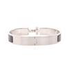 Used HERMES Click H Bangle Stainless Steel enamel Silver Black Used Women