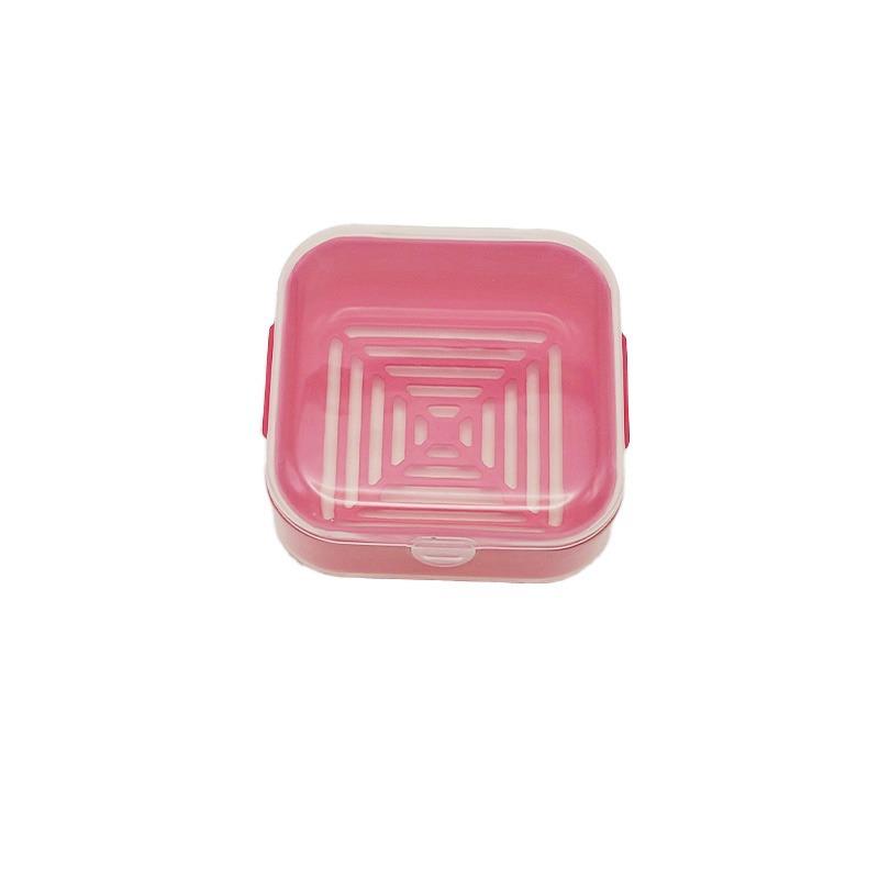 

Double Layer Drainage Soap Box Portable Sealed Travel Soap Case with Lid and Lock Buckle Leakproof Container for Handmade Soap красный