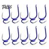 Live Bait Hook 10Pcs Metal Classic Double Fishing Hooks, High Carbon Steel Hooks with Earthworm Barbs, Sharp Open Shank Anti-Escape for Freshwater