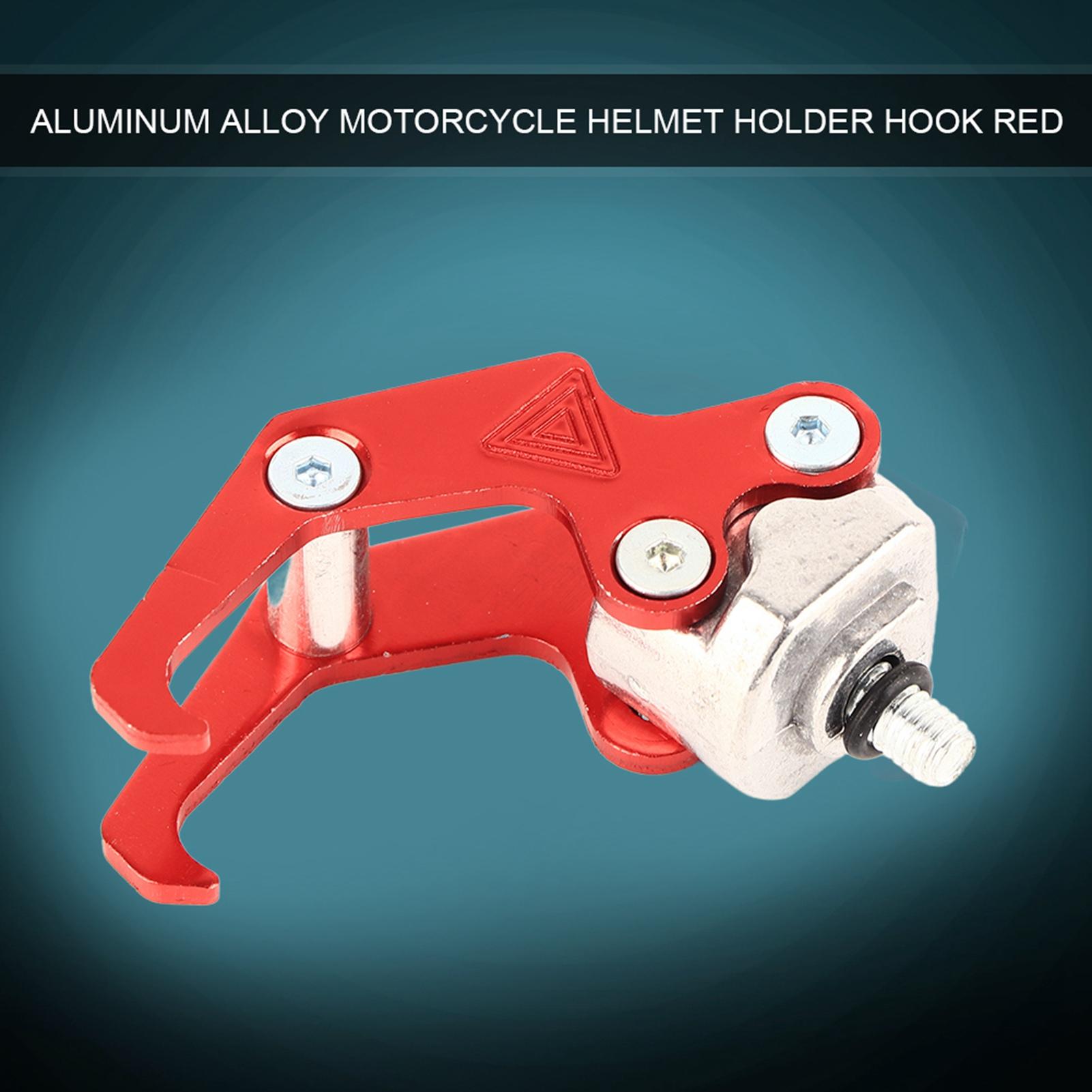 Aluminum Alloy Motorbike Motorcycle Helmet Bag Carry Hold Claw Shape Hook Red