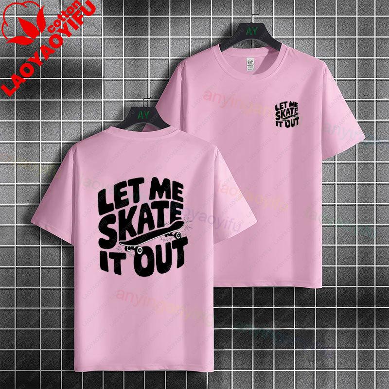 Unisex  Unisex Fashion Graphic Tshirt With Skateboard Theme Desgin Pure Cotton Short Sleeve Casual Tshirt Perfect For Sports Wear