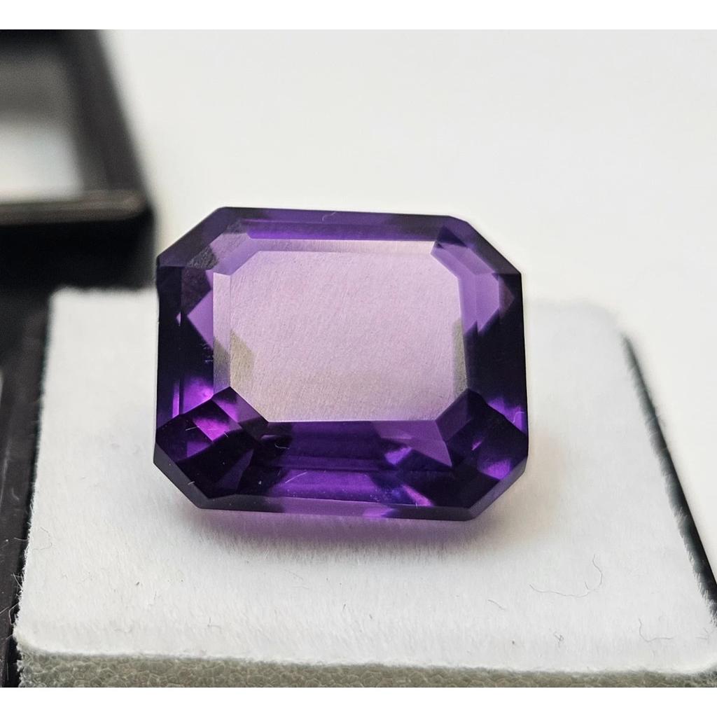 Emerald Cut Natural Amethyst Purple 11-12 Ct Beautiful Loose Gemstone