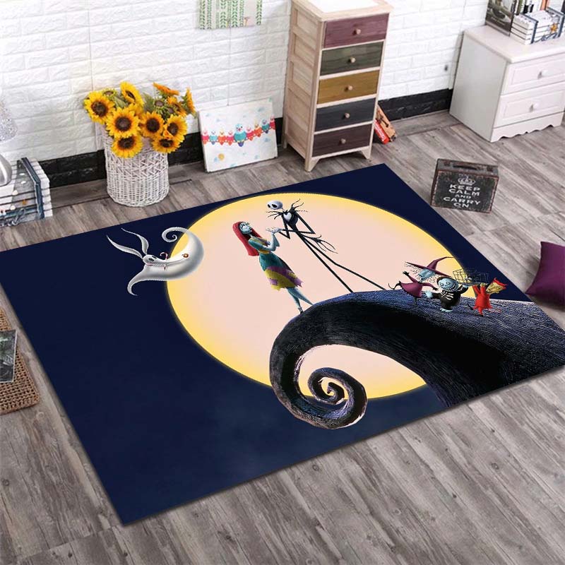 1PC The N-Nightmare Before Christmas Printing Carpet for Living Room Bedroom Kid's Room Home Decor Area Rug Non-slip Mat Gift