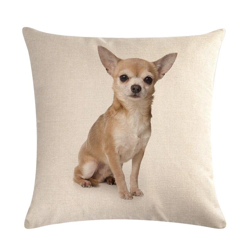 Mops Haustier Hund Muster Baumwolle Leinen Überwurf Kissen Kissenbezug Auto Haus Sofa Bett Dekorative Kissenhülle Funda Cojin