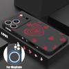 For iPhone 17 Pro Max Case Luxury Love Hearts Pattern Magnetic For Magsafe Soft Cover For iPhone 16 15 14 13 Pro Max 17E 16E