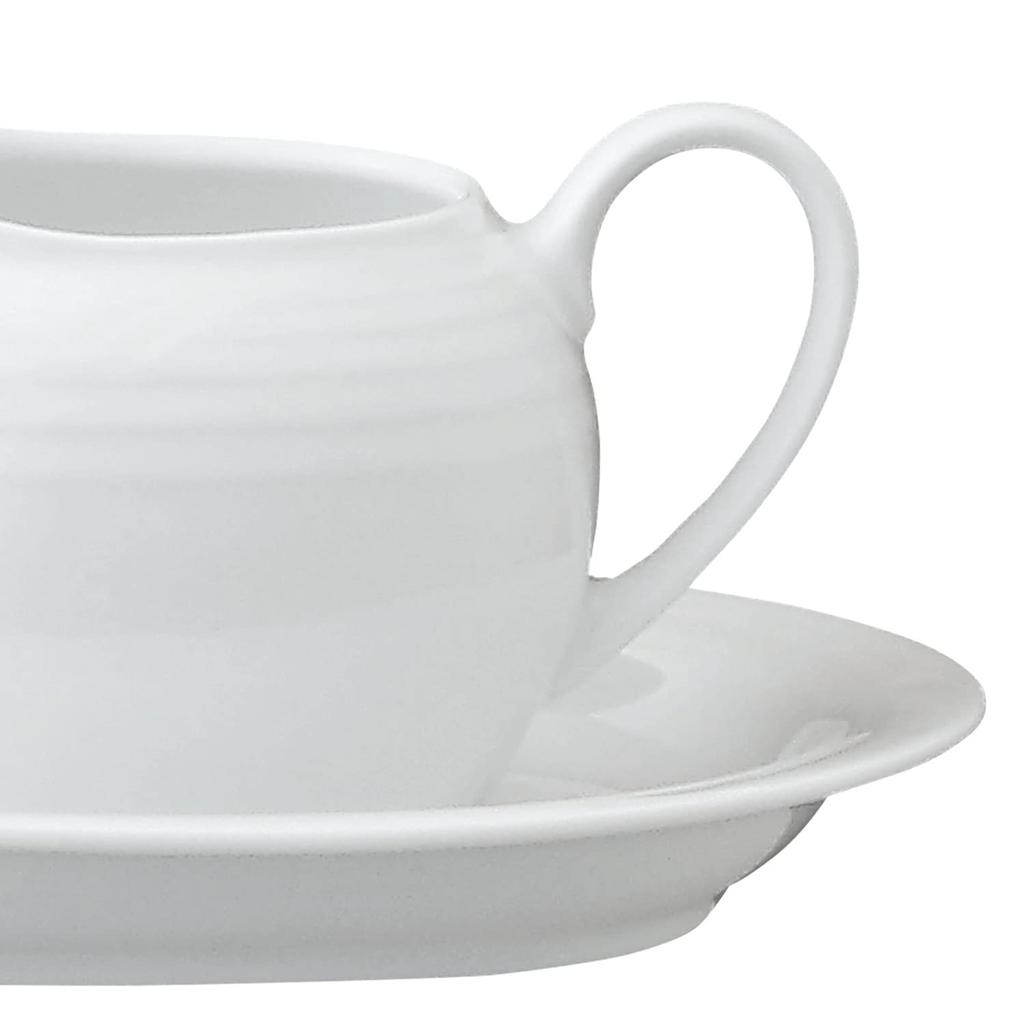 Noritake Gravy Boat, 360cc, Arctic White, Microwave and Dishwasher Safe, Fine Porcelain (White), 91541C/4000