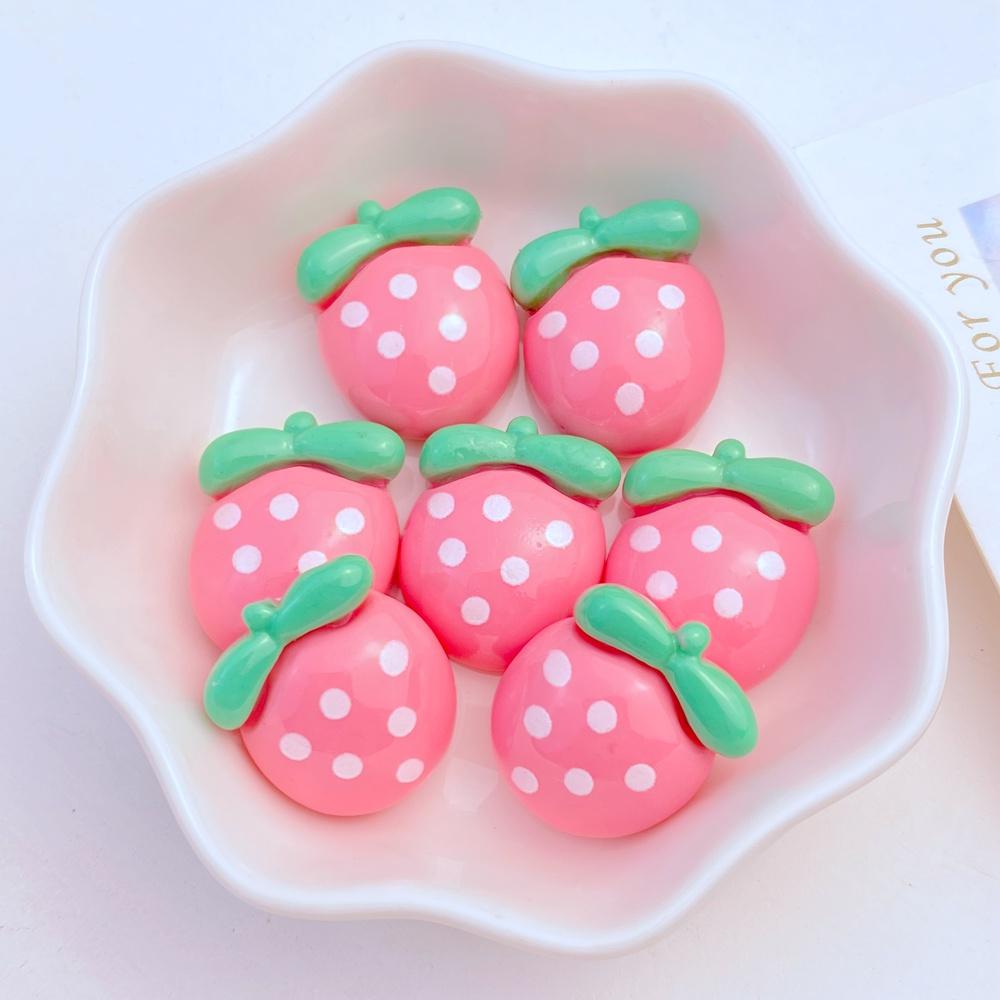 10Pcs New Cute Resin Cherry Strawberry Grape Radish Flat Back Parts Embellishments For Hair Bows Accessories