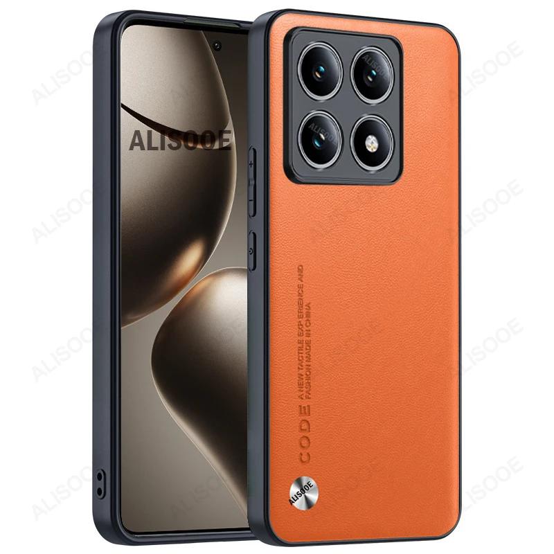 Shockproof Funda for Xiaomi 14T 15T Pro / Mi 15T 14T Pro Case Luxury Fiber Texture PU Leather Protection Cover Capa