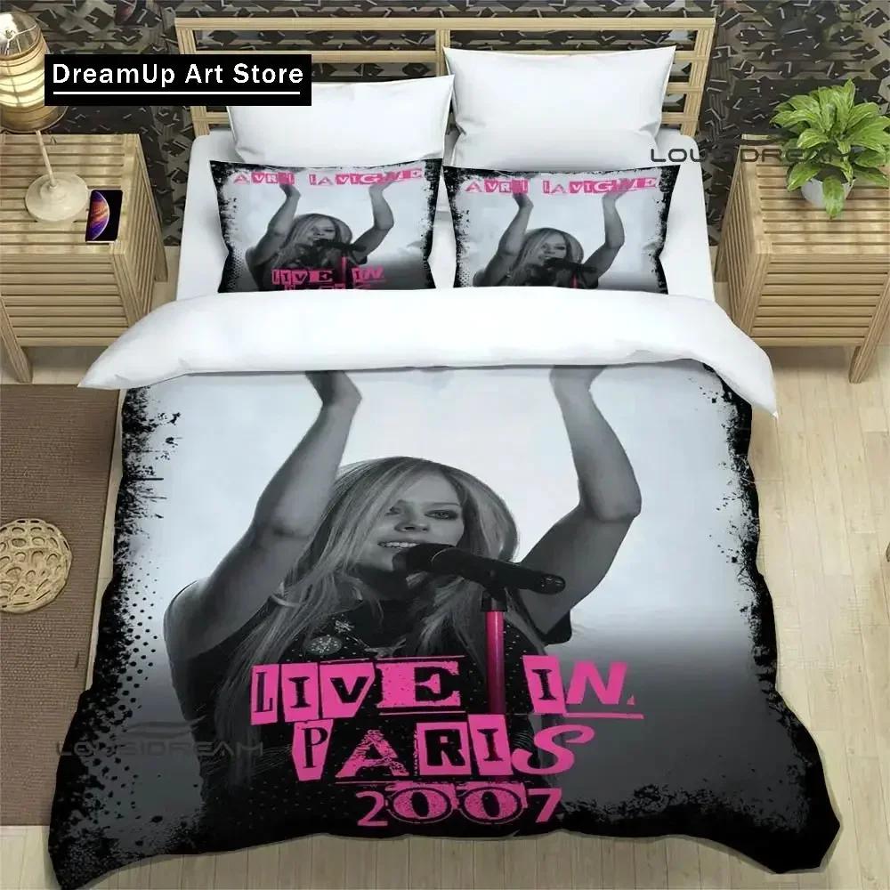 3D Print Fashion Avril Singer Lavigne Bedding Set Boys Girls Twin Queen Full Size Duvet Cover Pillowcase Bed Adult Bedroom