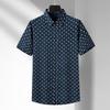 Dibinze Men's Plus Size Lightweight Cotton Short Sleeve Shirt